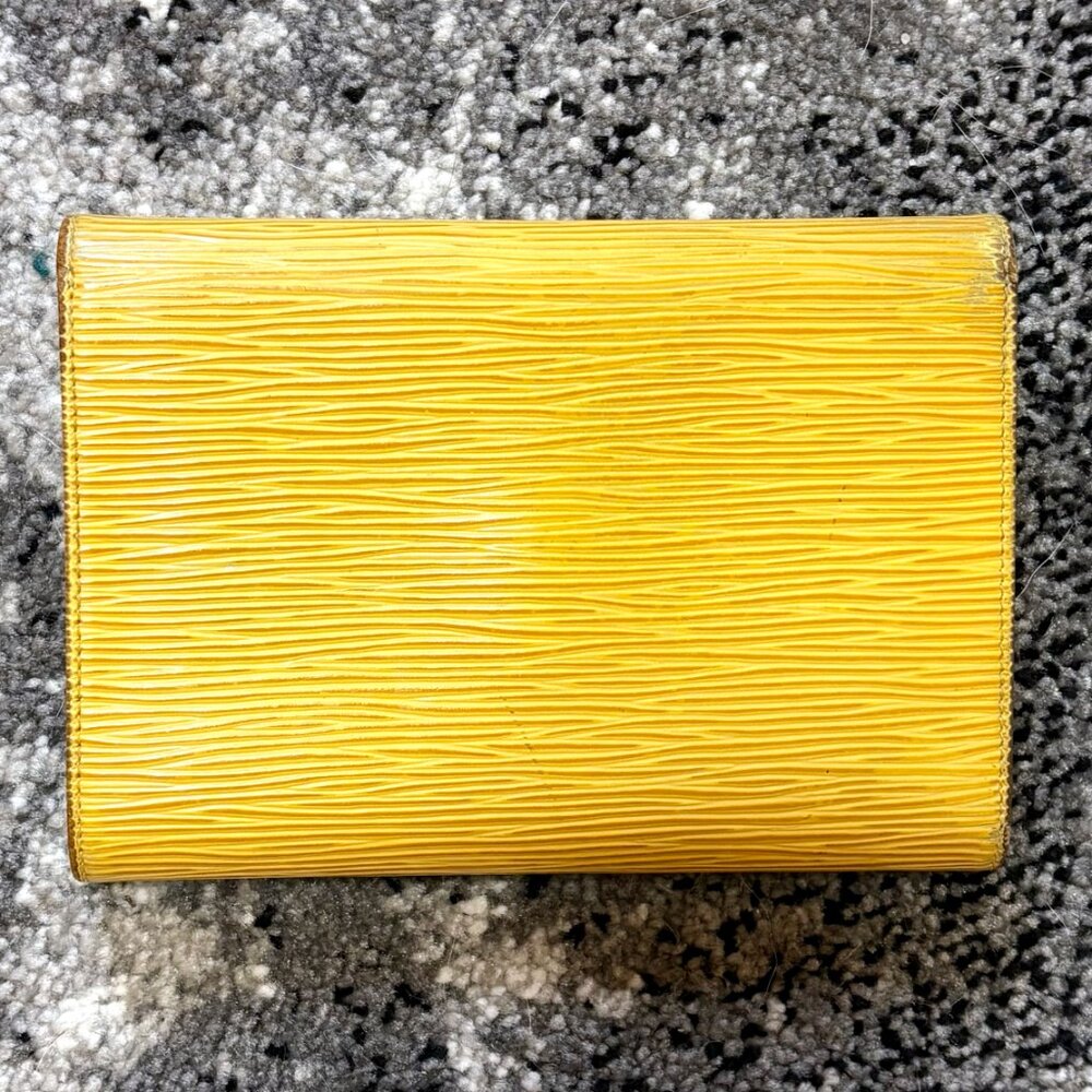 90s Vintage LV Yellow Epi + Purple Taiga Leather SLG 3-way Bundle - Picture 4 of 15